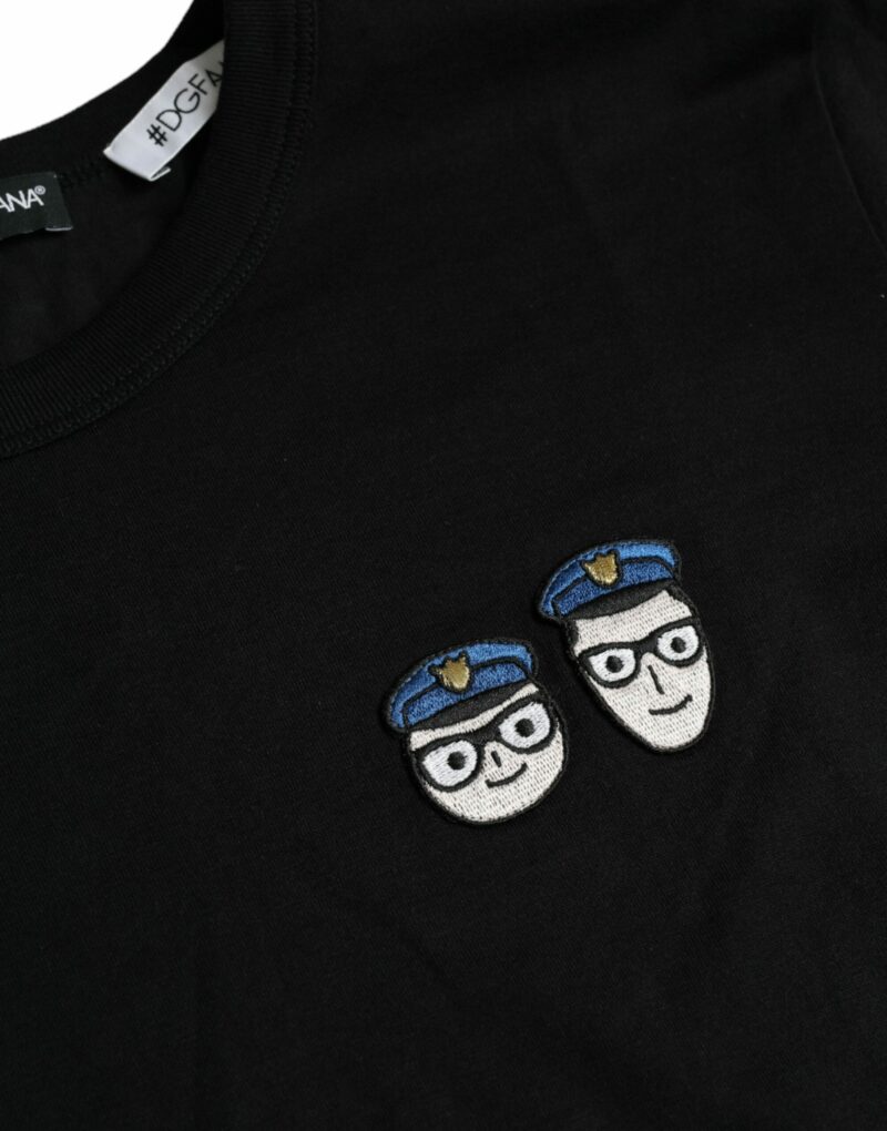 Dolce & Gabbana Black #DGFamily Cotton Crew Neck T-shirt - Image 3