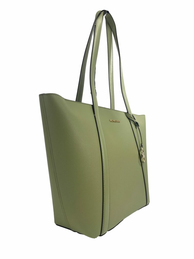 Michael Kors Large Pratt Shoulder Zip Tote Bag Light Sage - Image 2