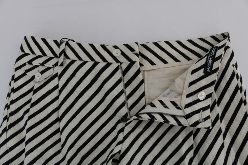 Dolce & Gabbana Striped Hemp Casual Shorts - Image 4