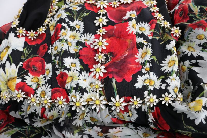 Dolce & Gabbana Floral Maxi Gown with Sunflower Print and Crystals - Image 7