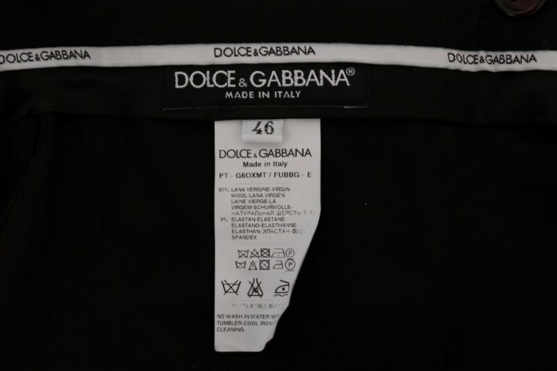 Dolce & Gabbana Elegant Slim Fit Formal Trousers in Purple - Image 6