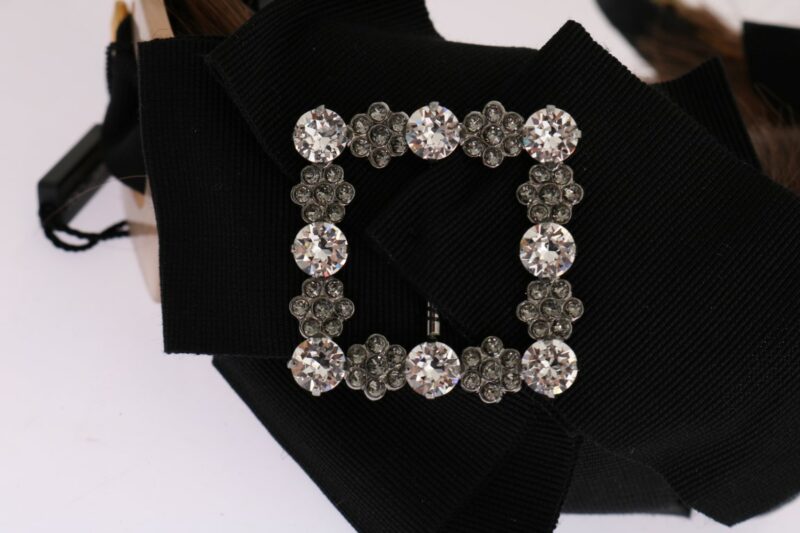 Dolce & Gabbana Crystal-Embellished Gold Brown Diadem Headband - Image 5