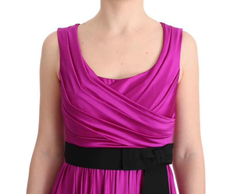 Dolce & Gabbana Elegant Pink Silk Gown Dress - Image 5