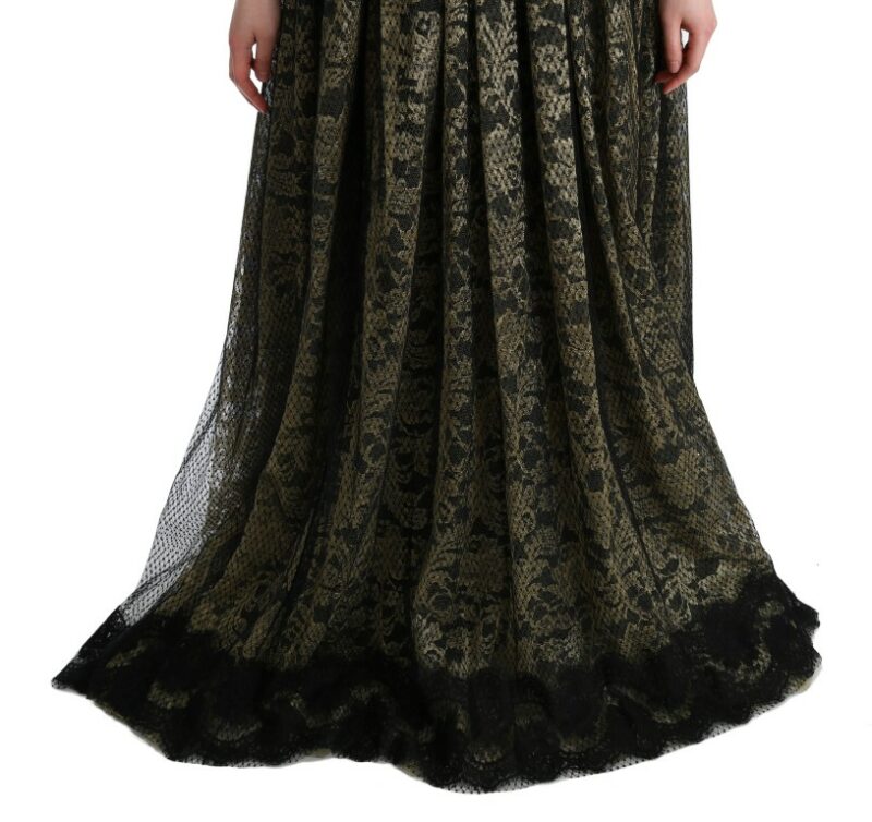 Dolce & Gabbana Sunflower Lace Crystal Maxi Shift Dress - Image 6