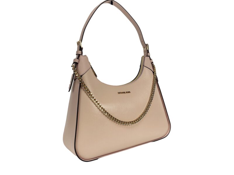 Michael Kors Wilma Large Smooth Leather Chain Shoulder Bag Purse Powder Blush - Image 2