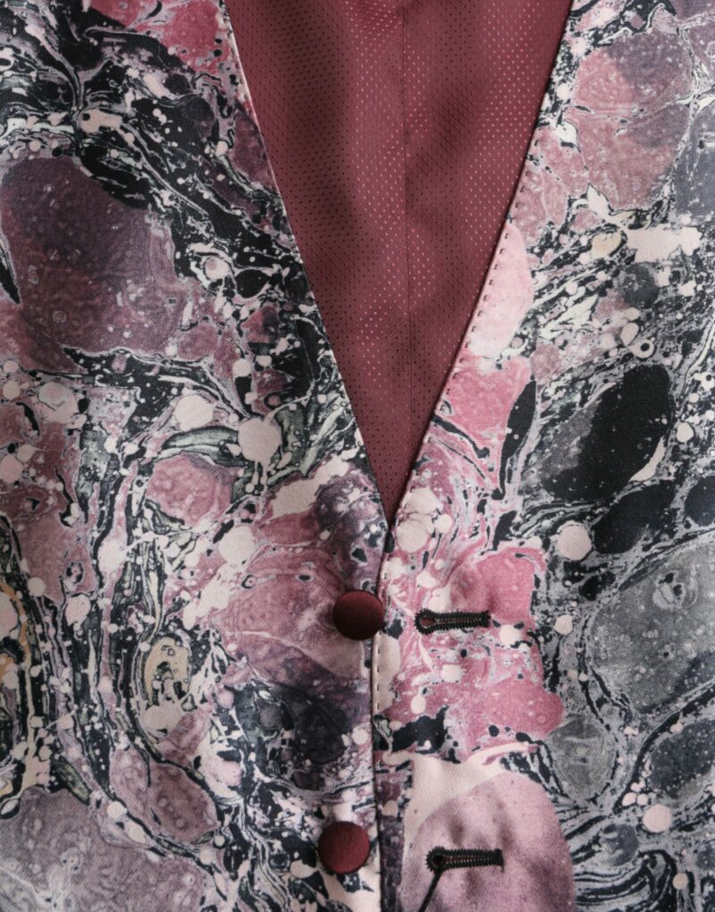 Dolce & Gabbana Multicolor Galaxy Silk Waistcoat Formal Vest - Image 6