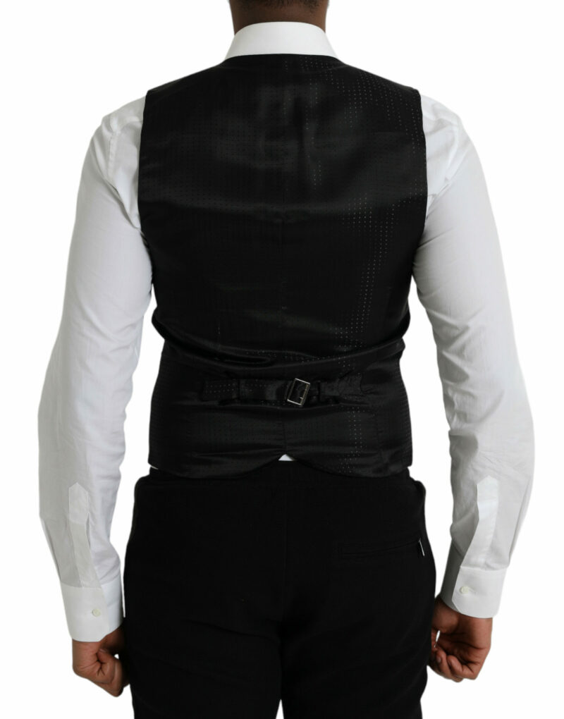 Dolce & Gabbana Maroon Satin Silk Waistcoat Dress Formal Vest - Image 3