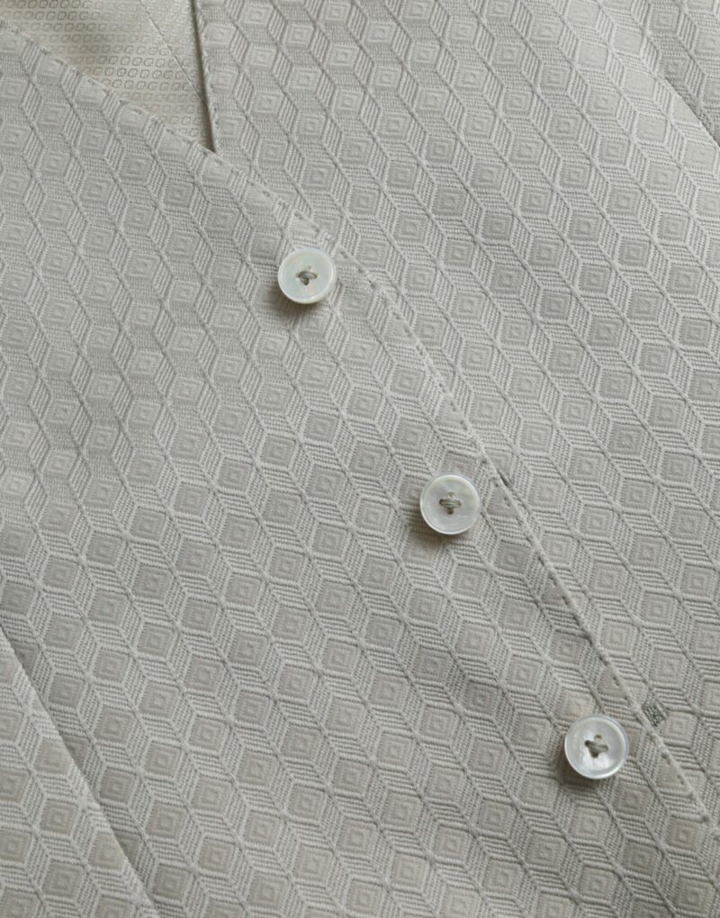 Dolce & Gabbana Off White Cotton Waistcoat Dress Formal Vest - Image 6