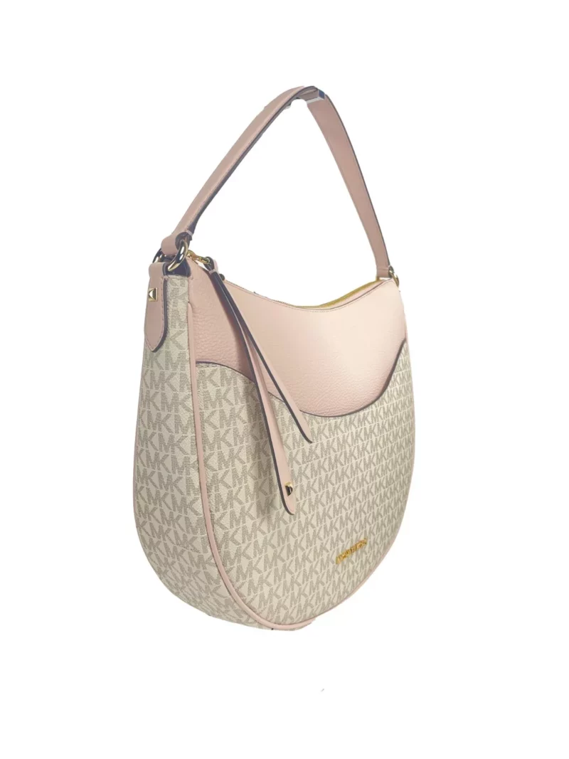 Michael Kors Large Dover Half Moon Crossbody Bag Purse Powder Blush Multi - Image 3