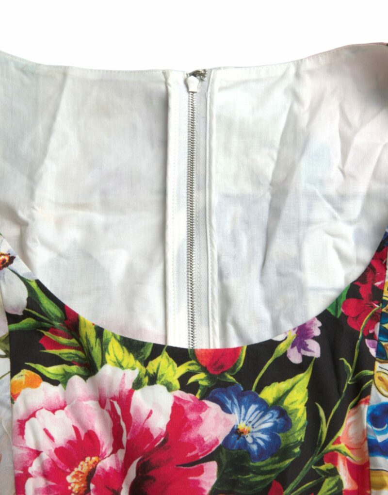 Dolce & Gabbana Multicolor Patchwork Cotton Aline Mini Dress - Image 8