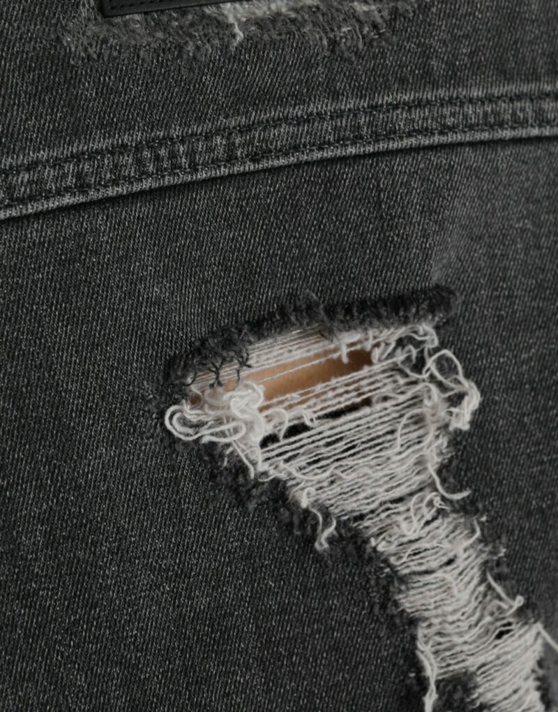 Dolce & Gabbana Dark Gray Cotton Stretch Cropped Denim Jacket - Image 7