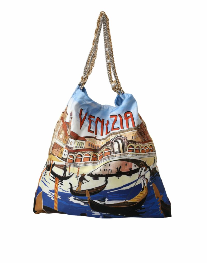 Dolce & Gabbana Multicolor Venezia Canvas Women Shopping Tote Bag - Image 2