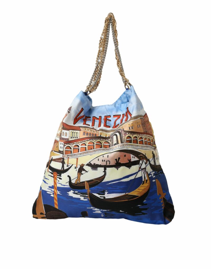 Dolce & Gabbana Multicolor Venezia Canvas Women Shopping Tote Bag - Image 4