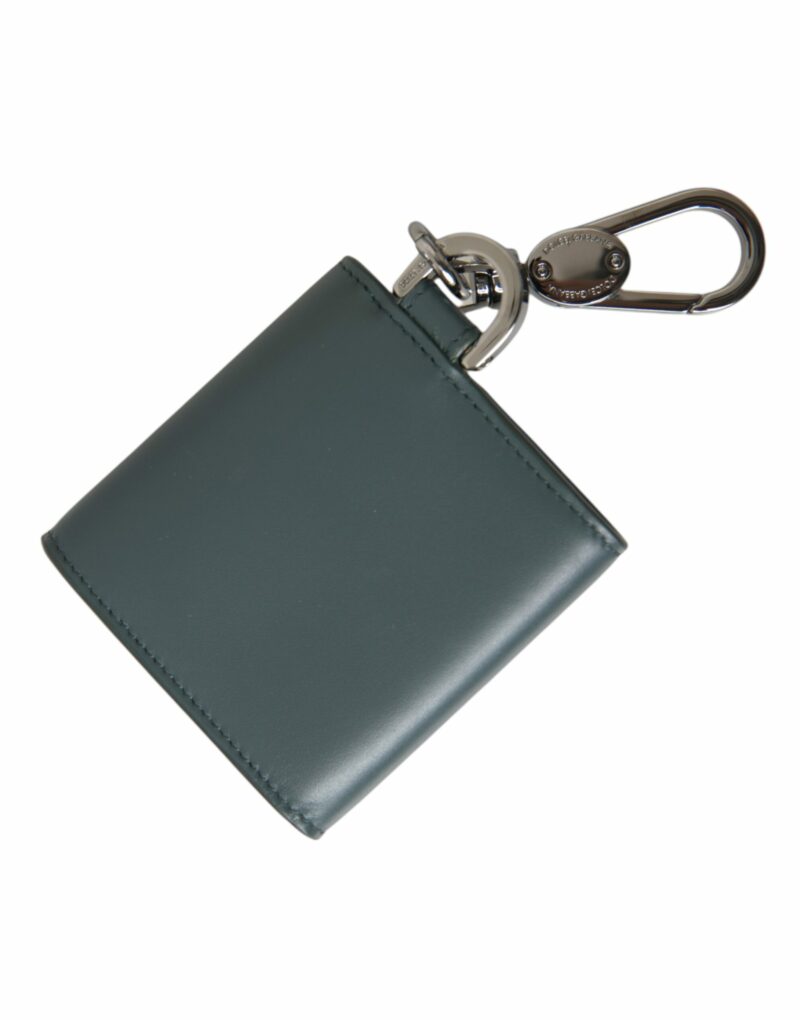Dolce & Gabbana Green Leather DG Logo Keyring Coin Purse Keyring Wallet - Image 3