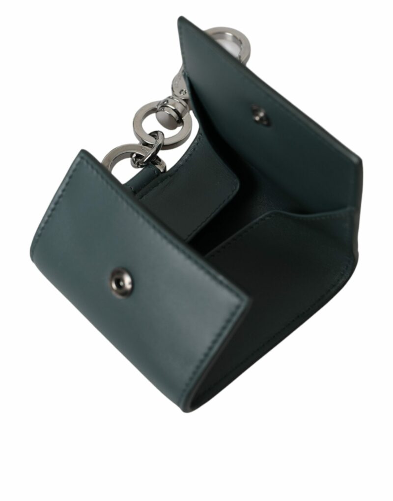 Dolce & Gabbana Green Leather DG Logo Keyring Coin Purse Keyring Wallet - Image 5