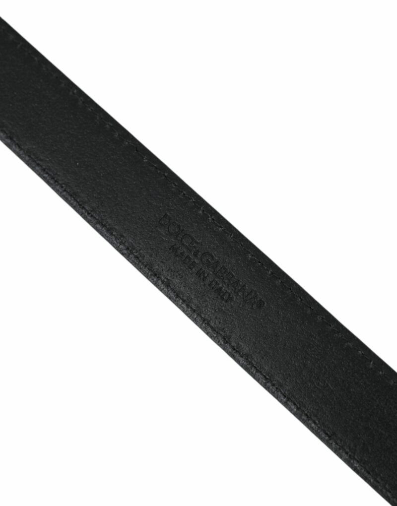 Dolce & Gabbana Beige Suede Leather Silver Buckle Belt Men - Image 4