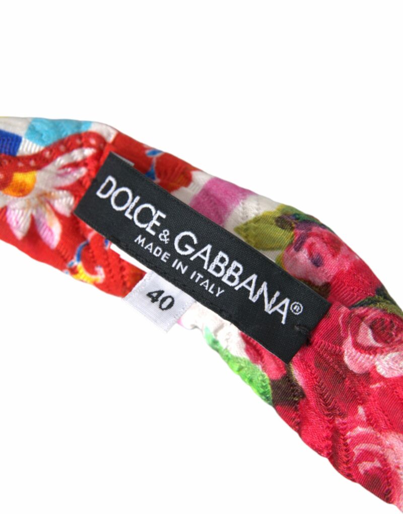 Dolce & Gabbana Multicolor Carretto Print Waist Belt - Image 5