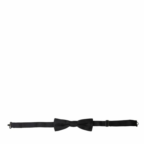 Dolce & Gabbana Black Silk Adjustable Neck Men Bow Tie
