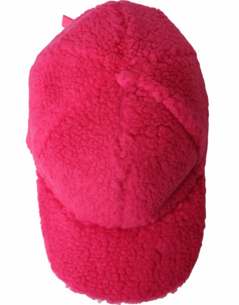Dolce & Gabbana Pink Fleece Plush Baseball Hat Men - Image 3