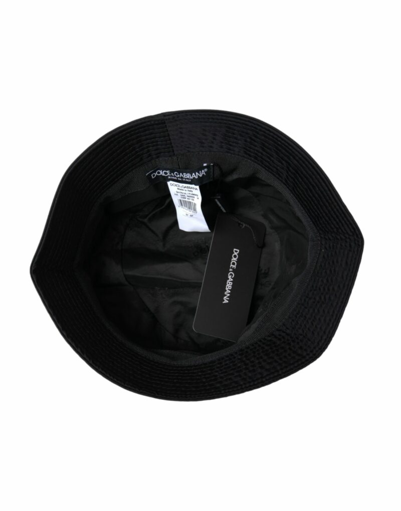 Dolce & Gabbana Black Wide Brim Cap Bucket Hat Men - Image 4