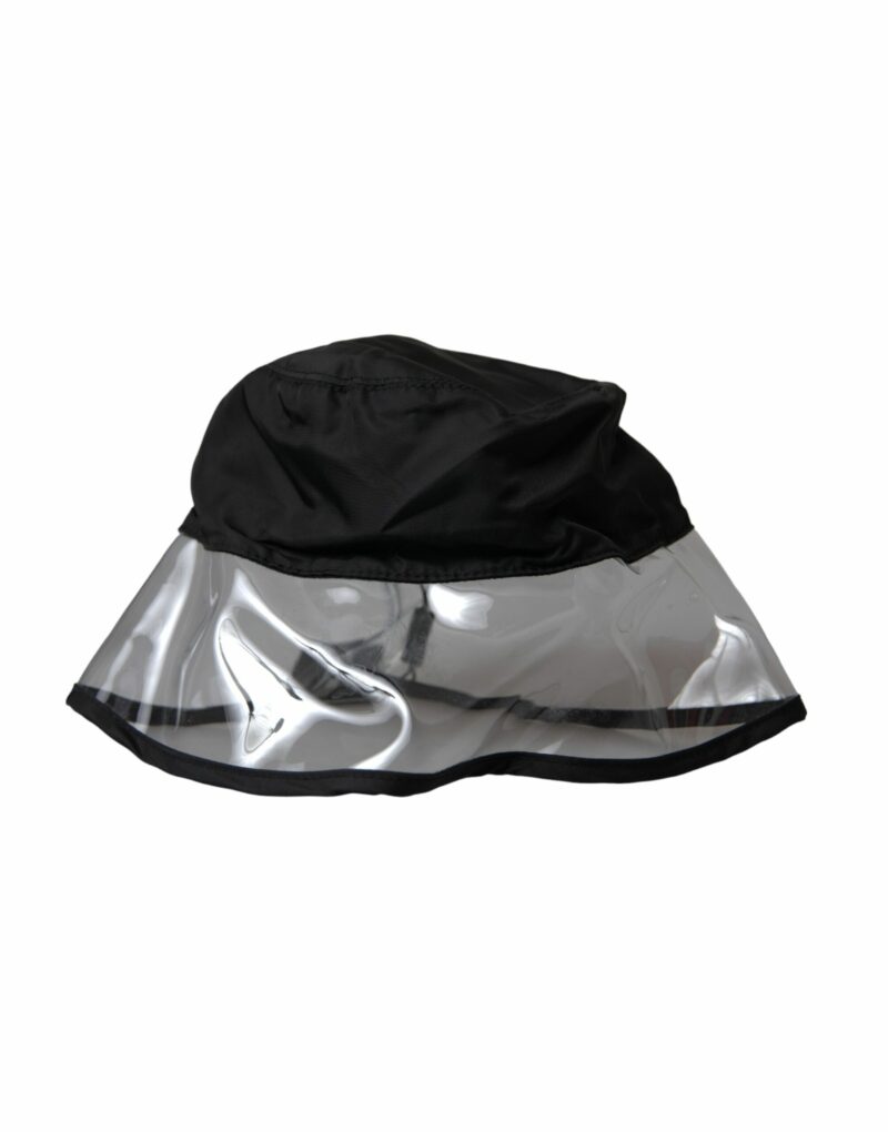 Dolce & Gabbana Black Polyester Plastic Bucket Hat Men - Image 2