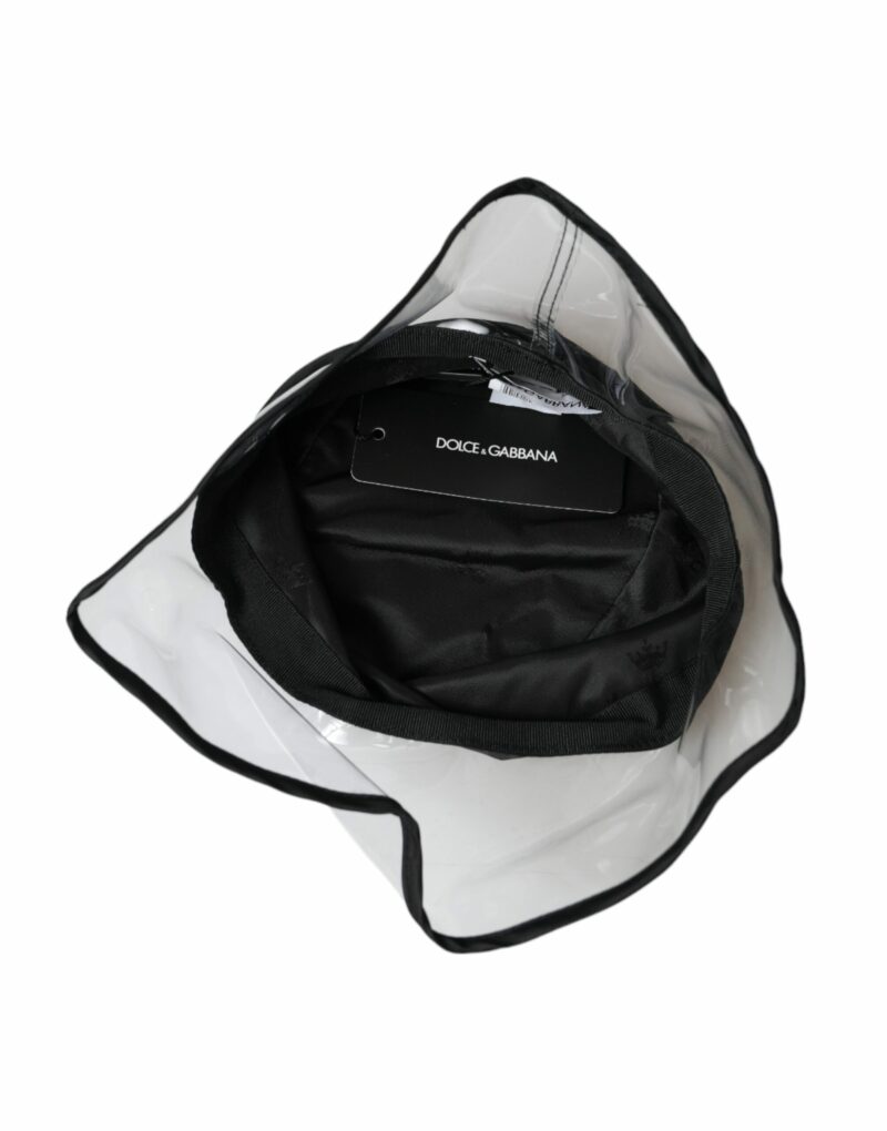 Dolce & Gabbana Black Polyester Plastic Bucket Hat Men - Image 4