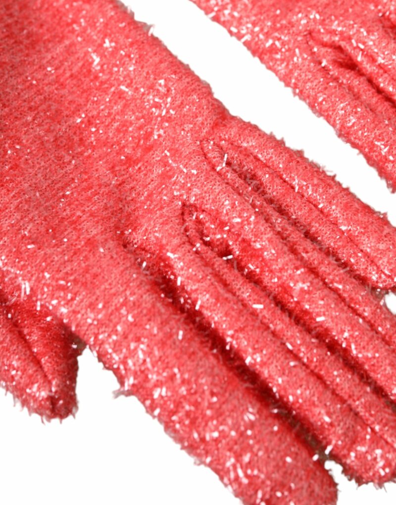 Dolce & Gabbana Pink Lurex Fantasia Mid Arm Length Gloves - Image 5