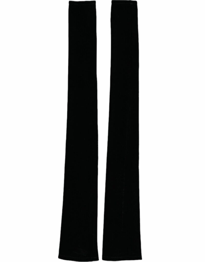 Dolce & Gabbana Black Nylon Finger Less Elbow Long Gloves - Image 2