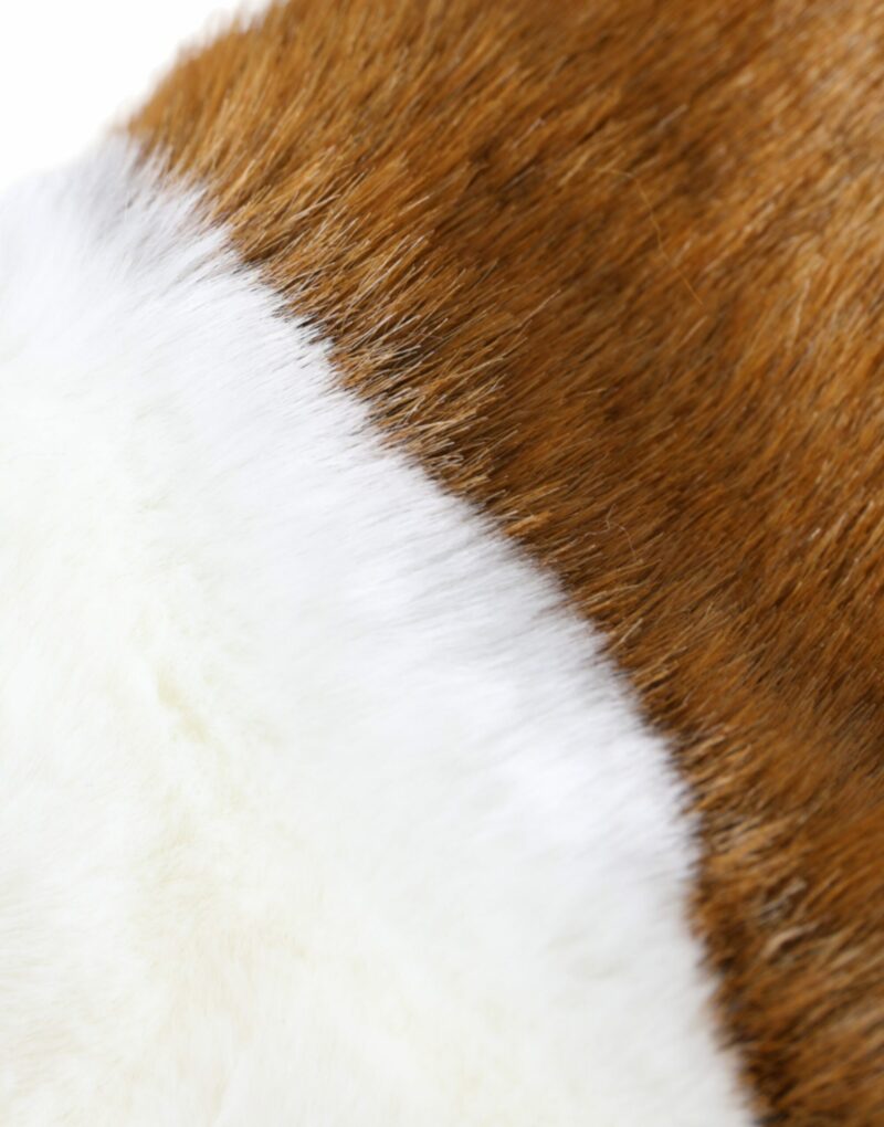 Dolce & Gabbana Brown White Acrylic Knitted Fur Mitten Gloves - Image 5