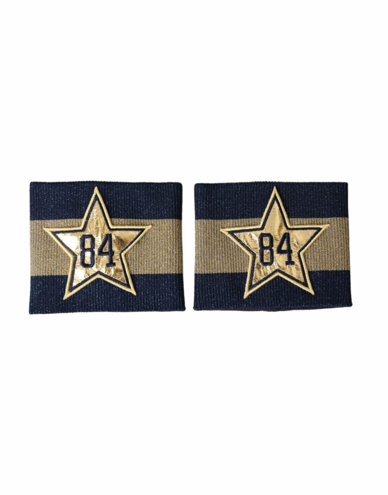 Dolce & Gabbana Black Gold Logo Star 84 Viscose Wristband - Image 2