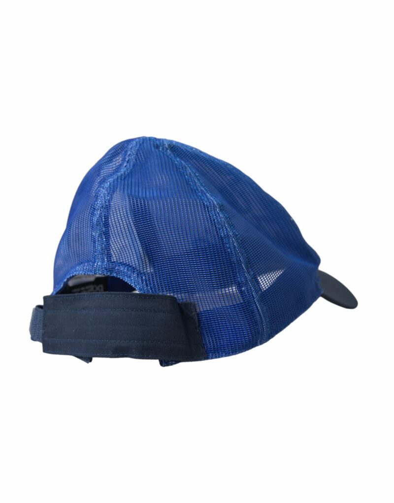 Dolce & Gabbana Blue White Black Italia Mesh Baseball Hat - Image 4