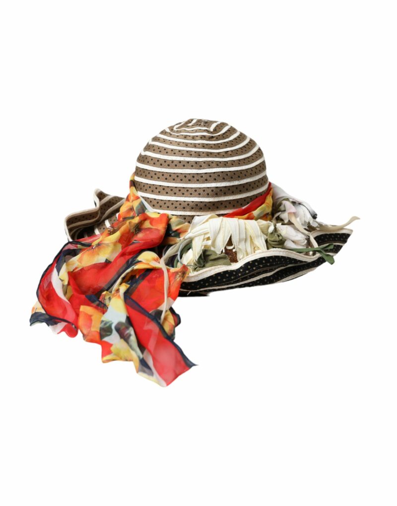 Dolce & Gabbana Multicolor Fantasy Wide Brim Floppy Hat - Image 2