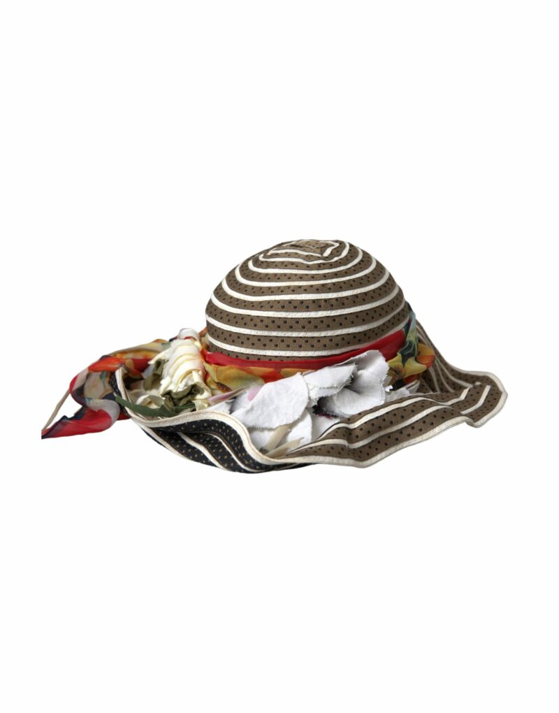 Dolce & Gabbana Multicolor Fantasy Wide Brim Floppy Hat - Image 4