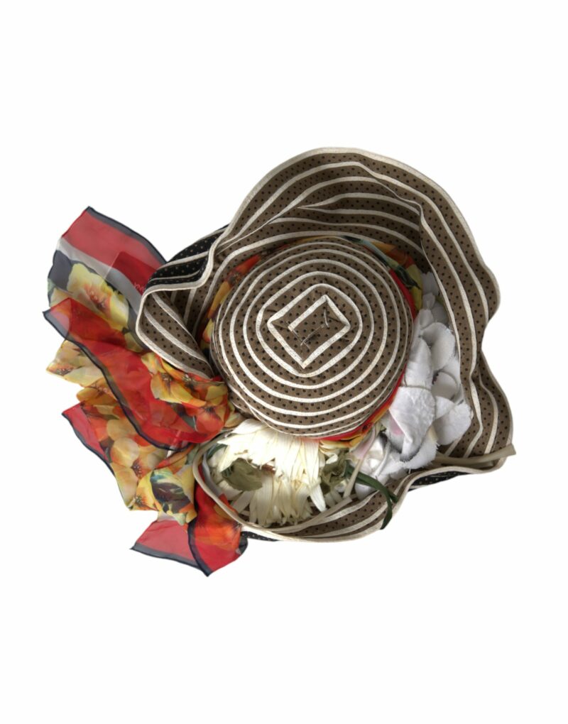Dolce & Gabbana Multicolor Fantasy Wide Brim Floppy Hat - Image 6