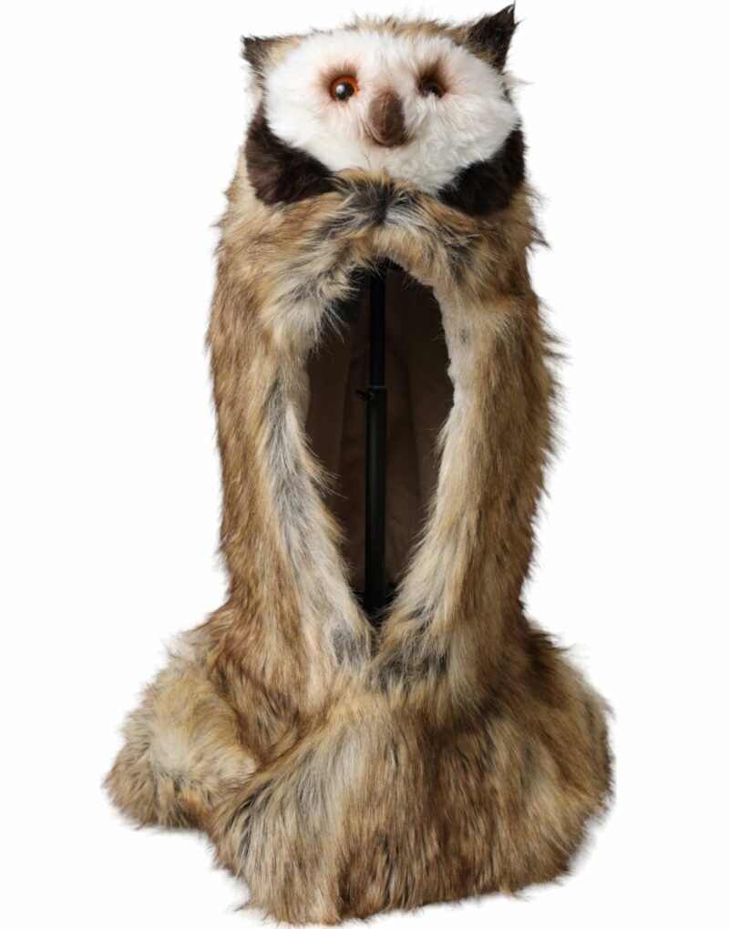 Dolce & Gabbana Brown Owl Faux Fur Whole Head Cap Hat - Image 2