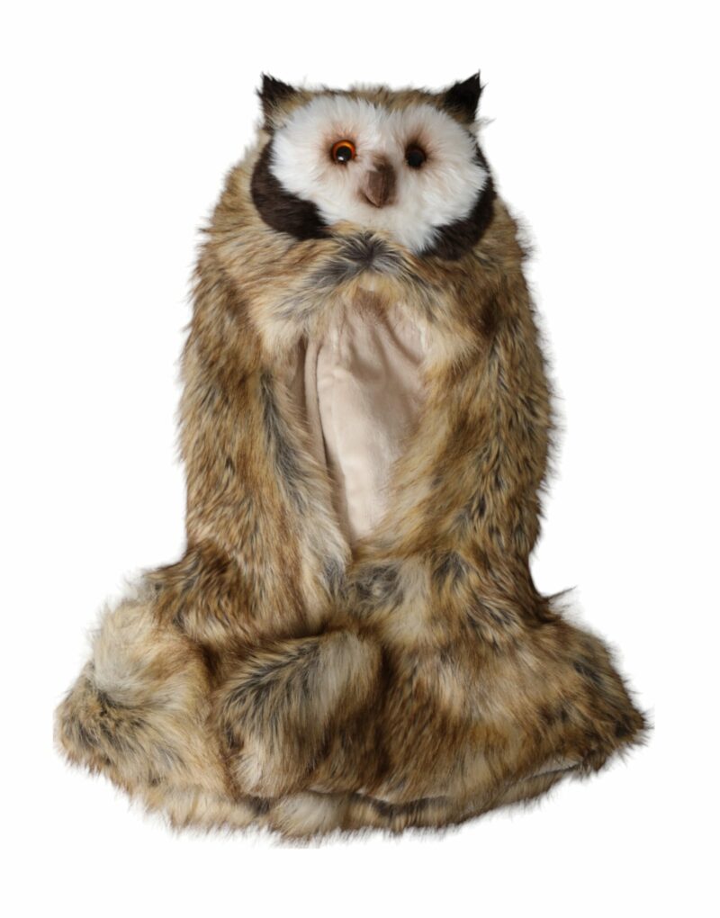 Dolce & Gabbana Brown Owl Faux Fur Whole Head Cap Hat - Image 5