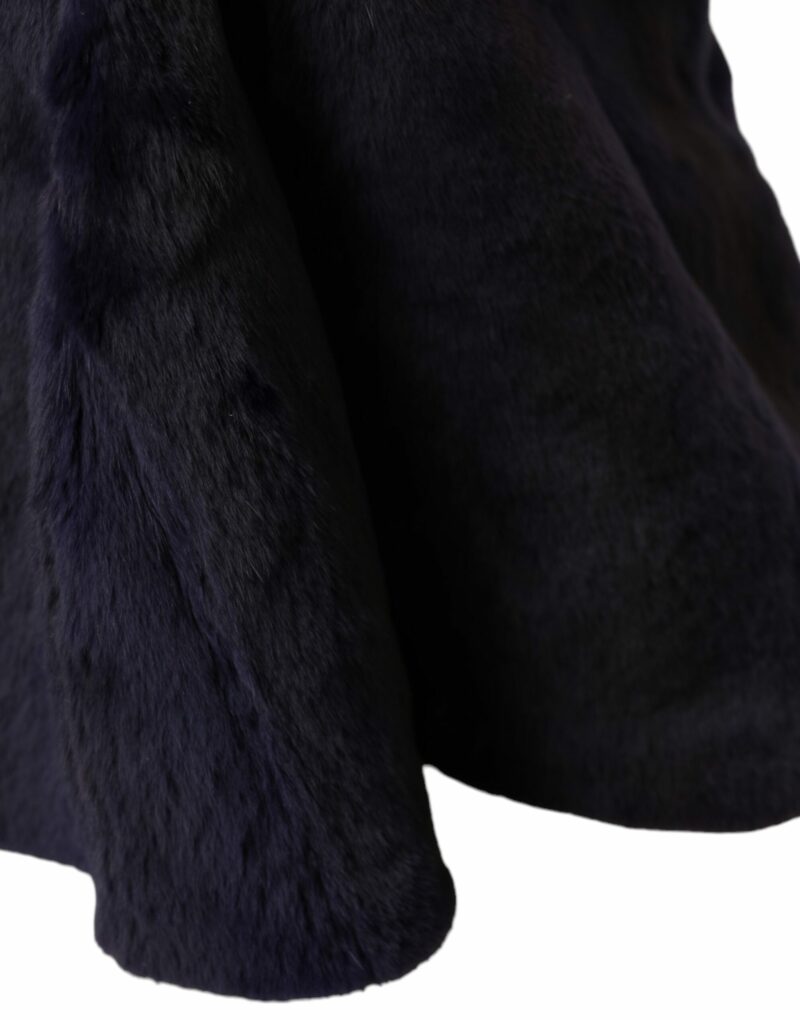 Dolce & Gabbana Black Weasel Fur Whole Head Wrap Hat - Image 5