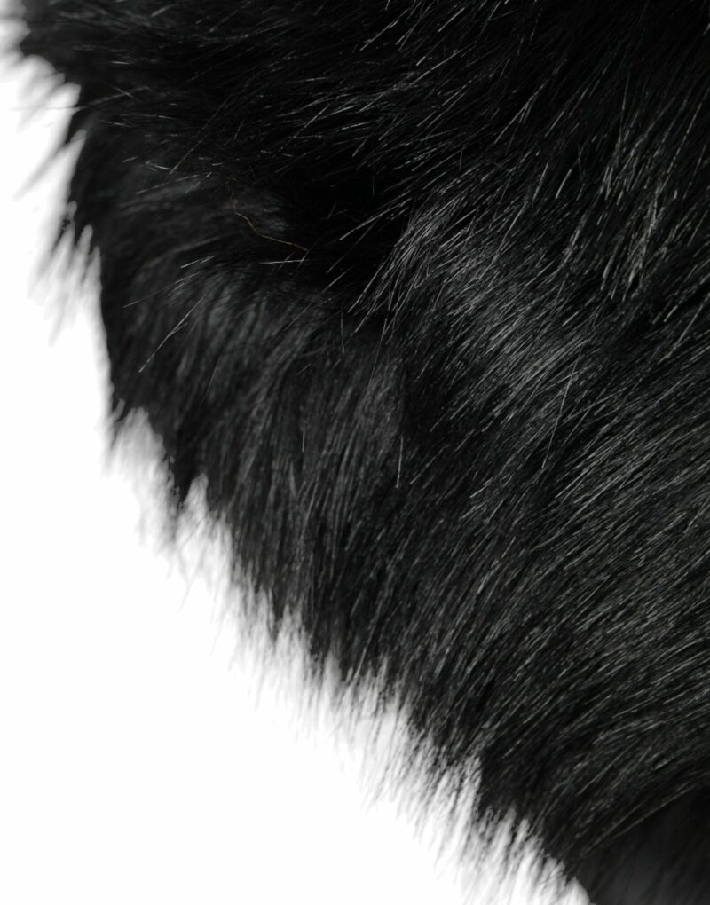 Dolce & Gabbana Black Faux Fur Womens Bucket Hat - Image 2