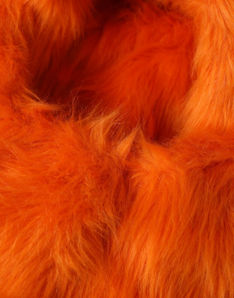 Dolce & Gabbana Orange Faux Fur Whole Head Wrap Hat - Image 8