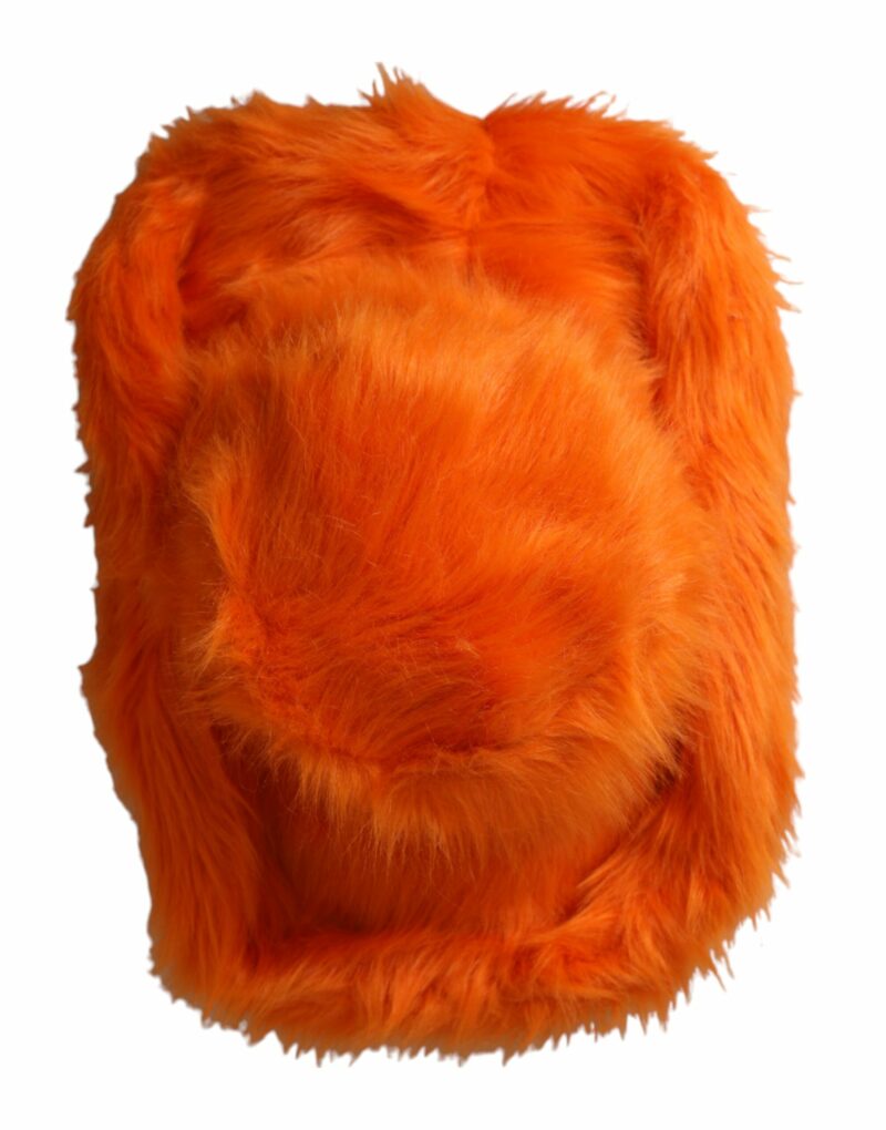 Dolce & Gabbana Orange Faux Fur Polyester Fedora Hat - Image 5