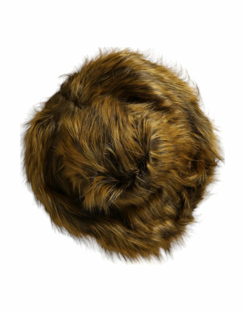 Dolce & Gabbana Brown Modacrylic Faux Fur Bucket Hat - Image 3