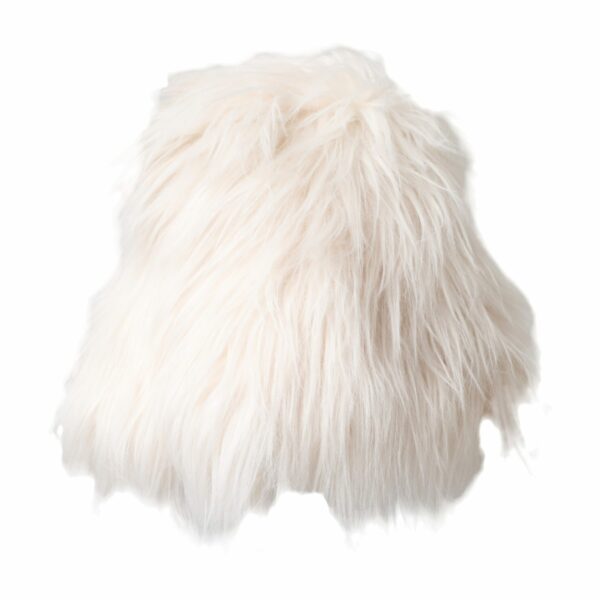 Dolce & Gabbana White Acrylic Fur Womens Bucket Hat