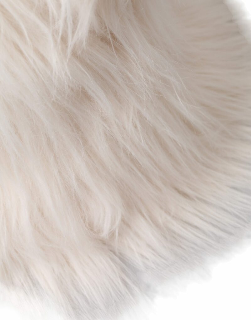 Dolce & Gabbana White Acrylic Fur Womens Bucket Hat - Image 5