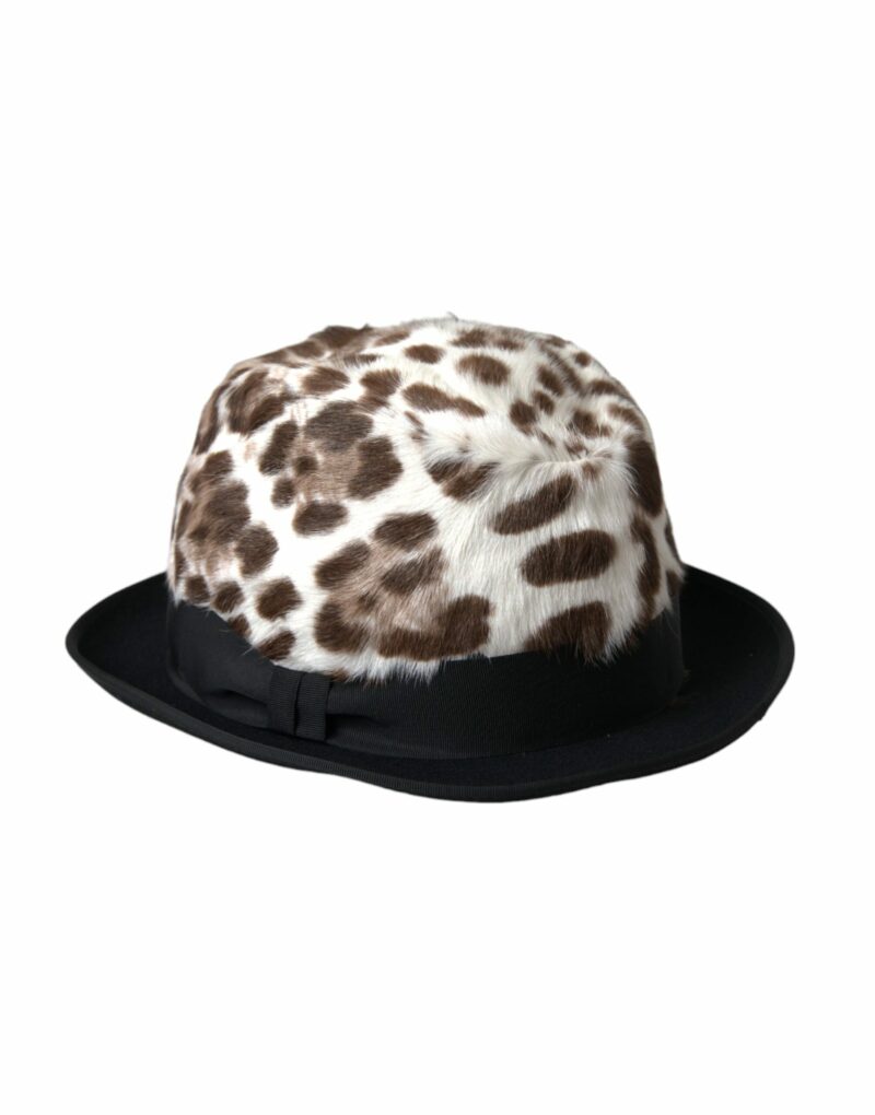 Dolce & Gabbana Multicolor Leopard Women Fedora Hat - Image 2