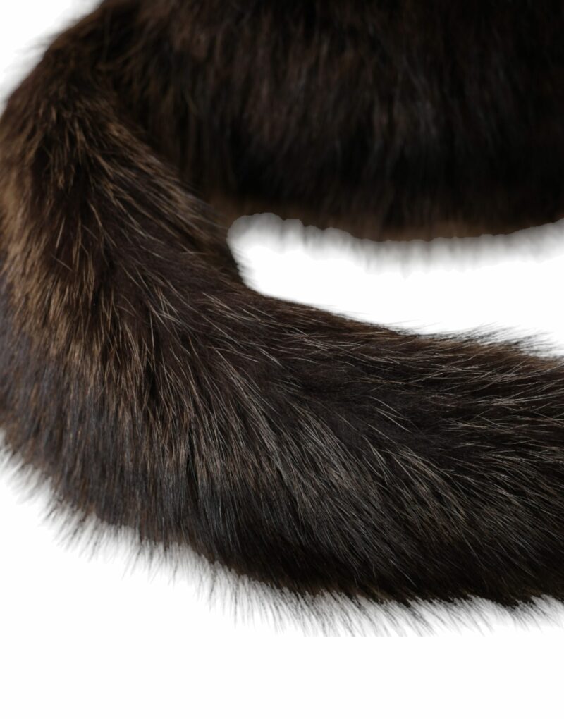 Dolce & Gabbana Women Brown Raccoon Fur Bucket Hat - Image 3