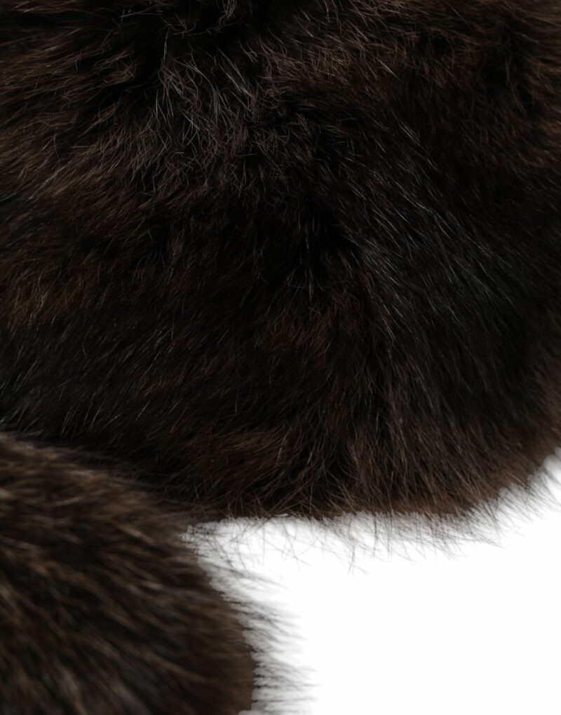 Dolce & Gabbana Women Brown Raccoon Fur Bucket Hat - Image 4