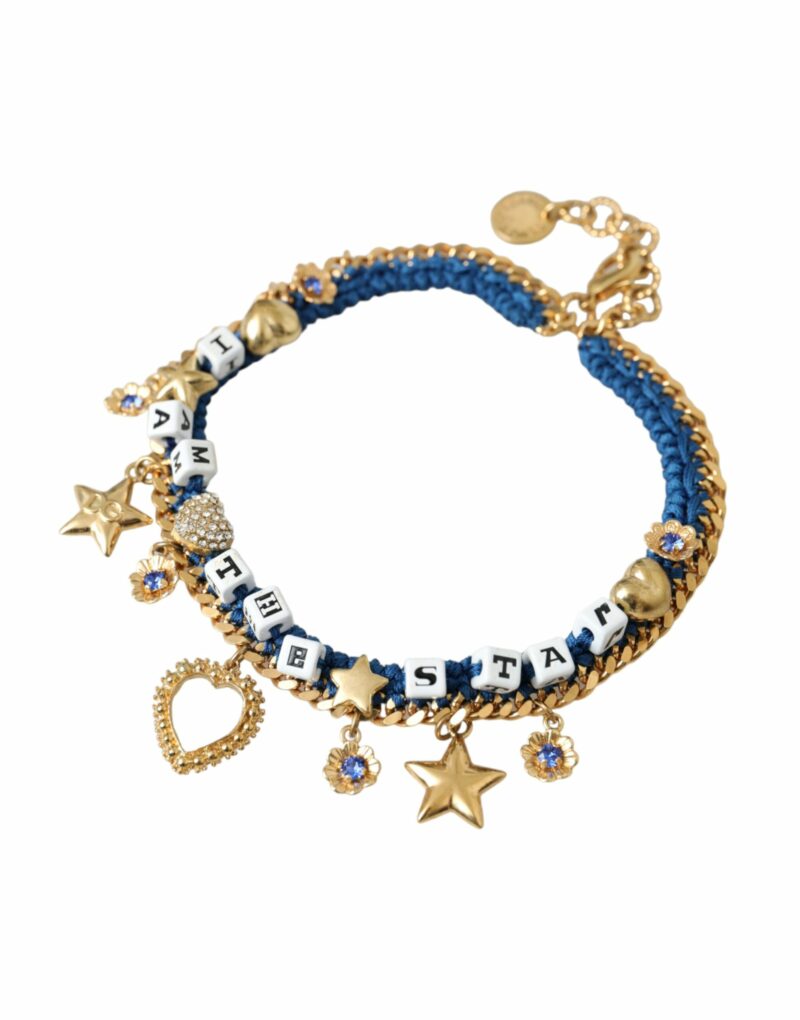 Dolce & Gabbana Gold Tone Brass Chain Iam The Star Bracelet - Image 2