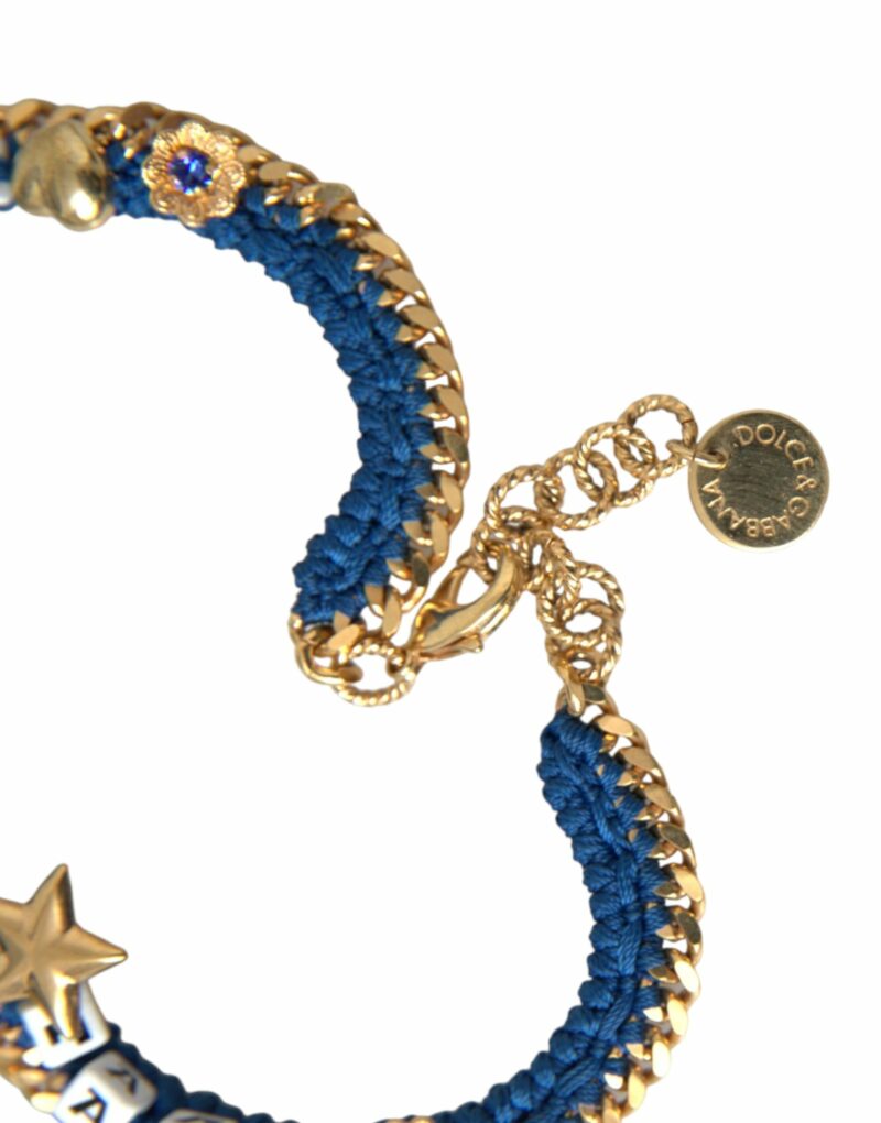 Dolce & Gabbana Gold Tone Brass Chain Iam The Star Bracelet - Image 5