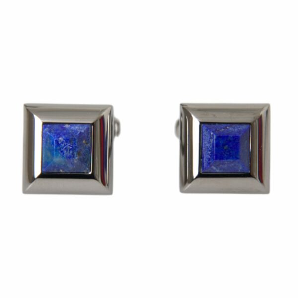 Dolce & Gabbana Silver Plated Brass Pin Crystal Cufflinks