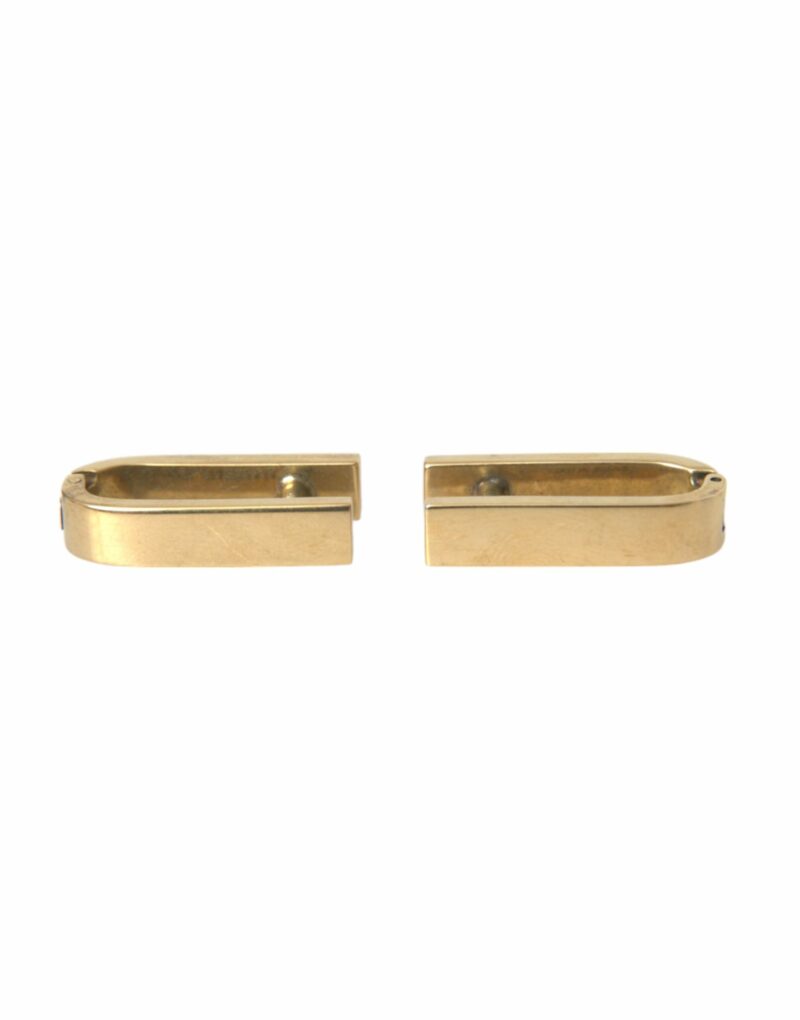 Dolce & Gabbana Gold Plated Metal Brass Pin Men Cufflinks - Image 2